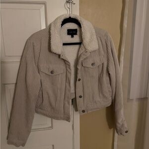 Women's Cream Corduroy Jacket